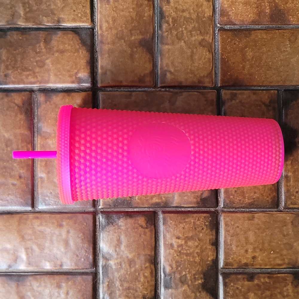 Starbucks Fall 2021 Neon Pink Studded Tumbler